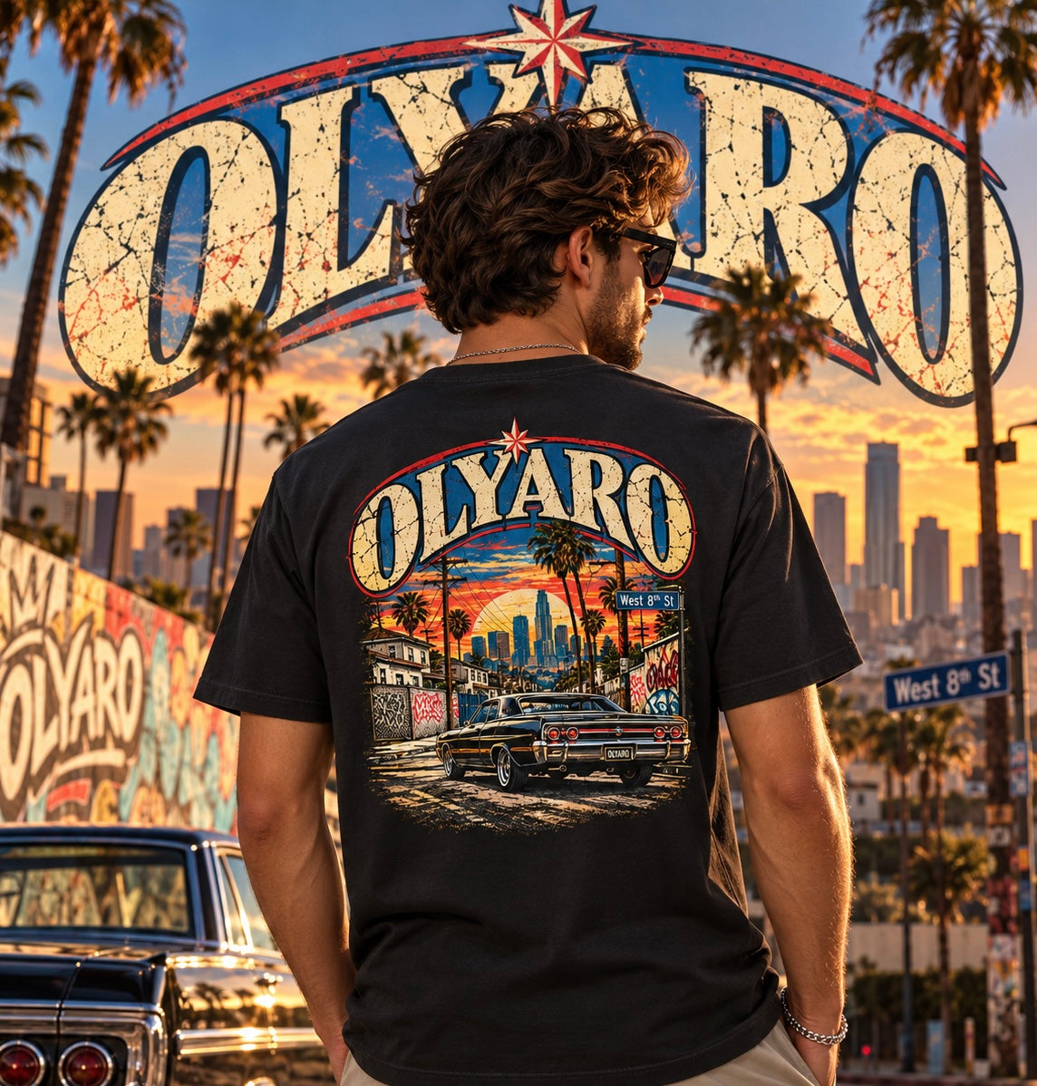 OLYARO -T-Shirt Black Edition Americana
