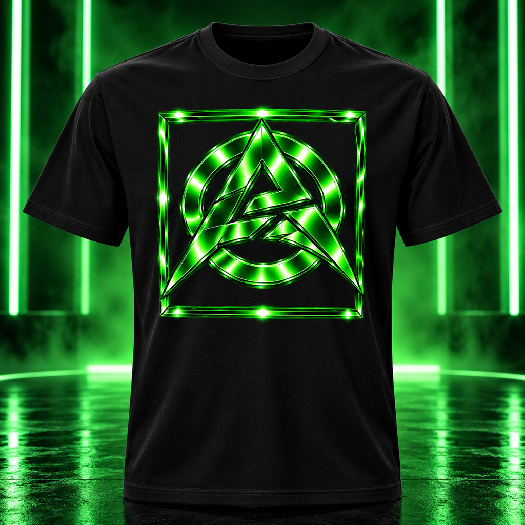 OLYARO -T-Shirt Black Edition Cadre/Green