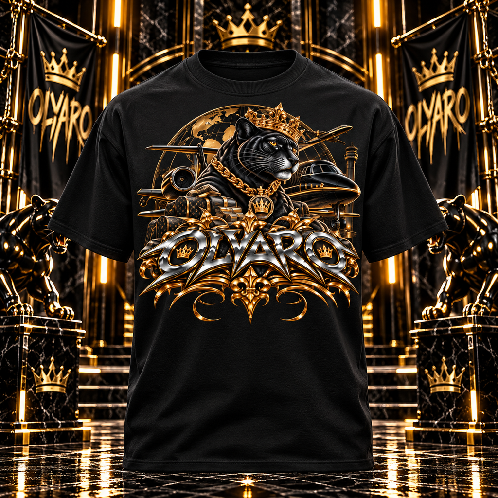 OLYARO -T-Shirt Black Edition Aviation