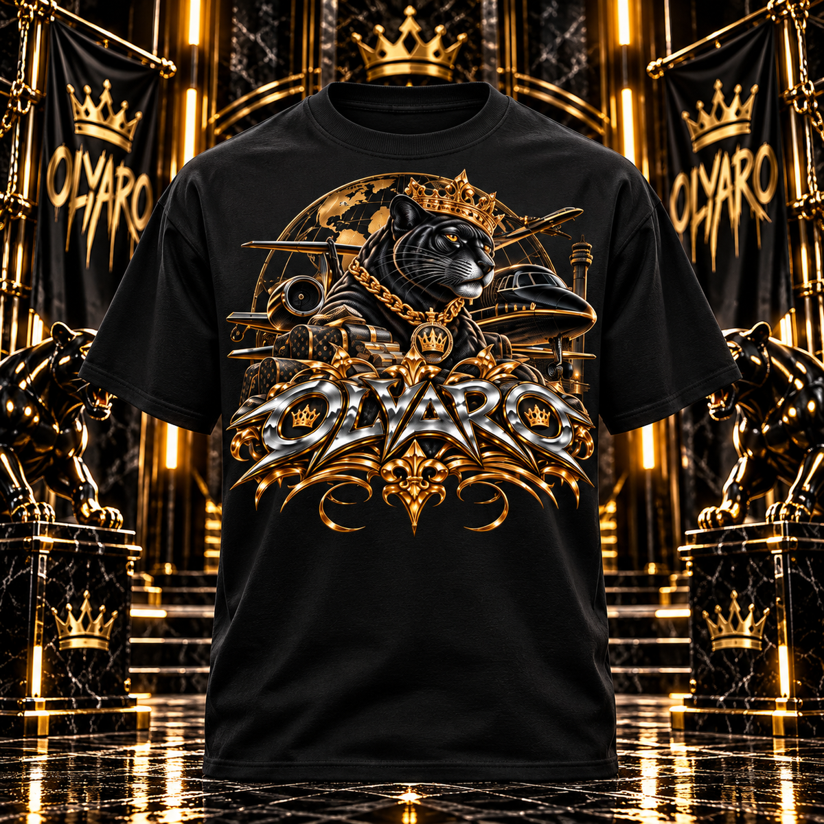 OLYARO -T-Shirt Black Edition Aviation