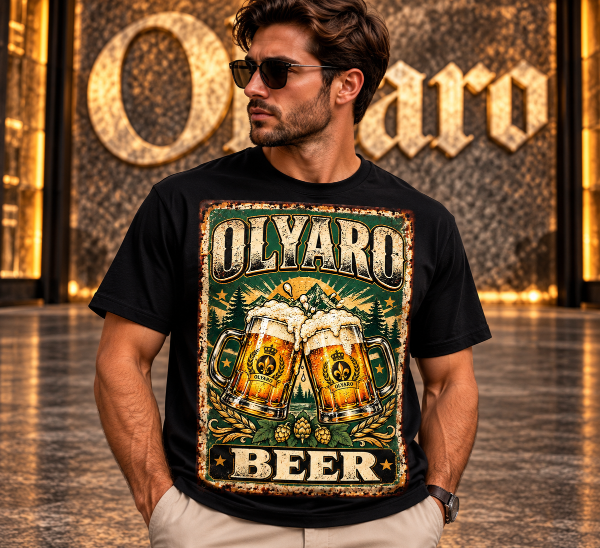 OLYARO T-Shirt Black Edition Beer
