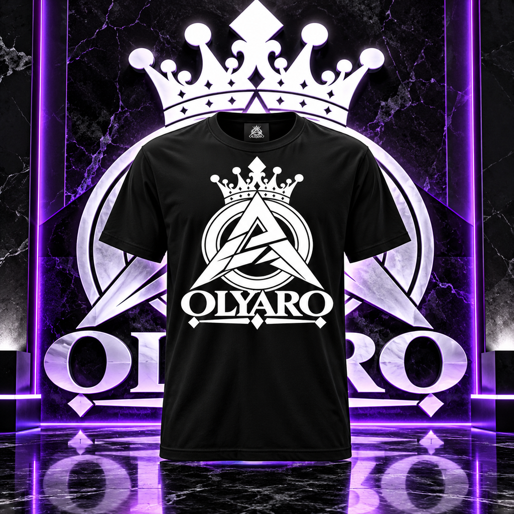 OLYARO -T-Shirt Black Edition Classic King white
