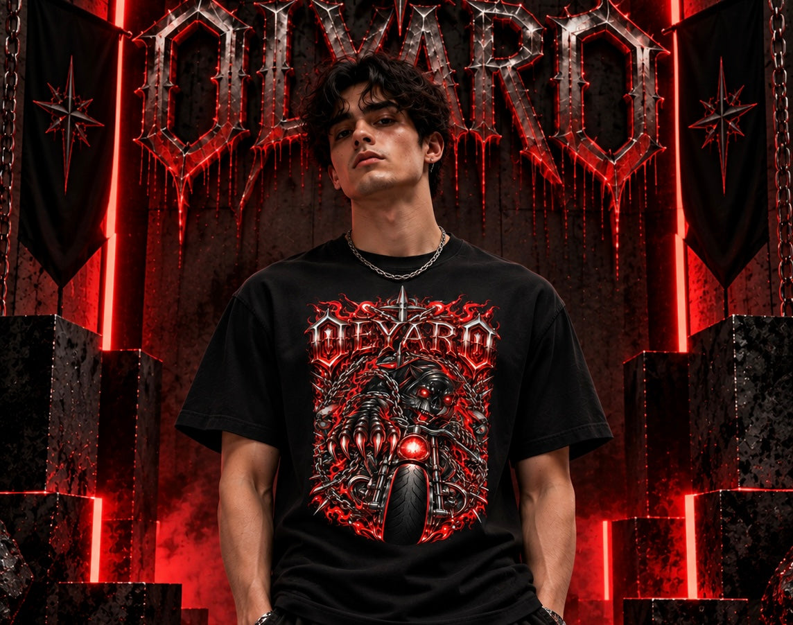 OLYARO -T-Shirt Black Edition Bikers