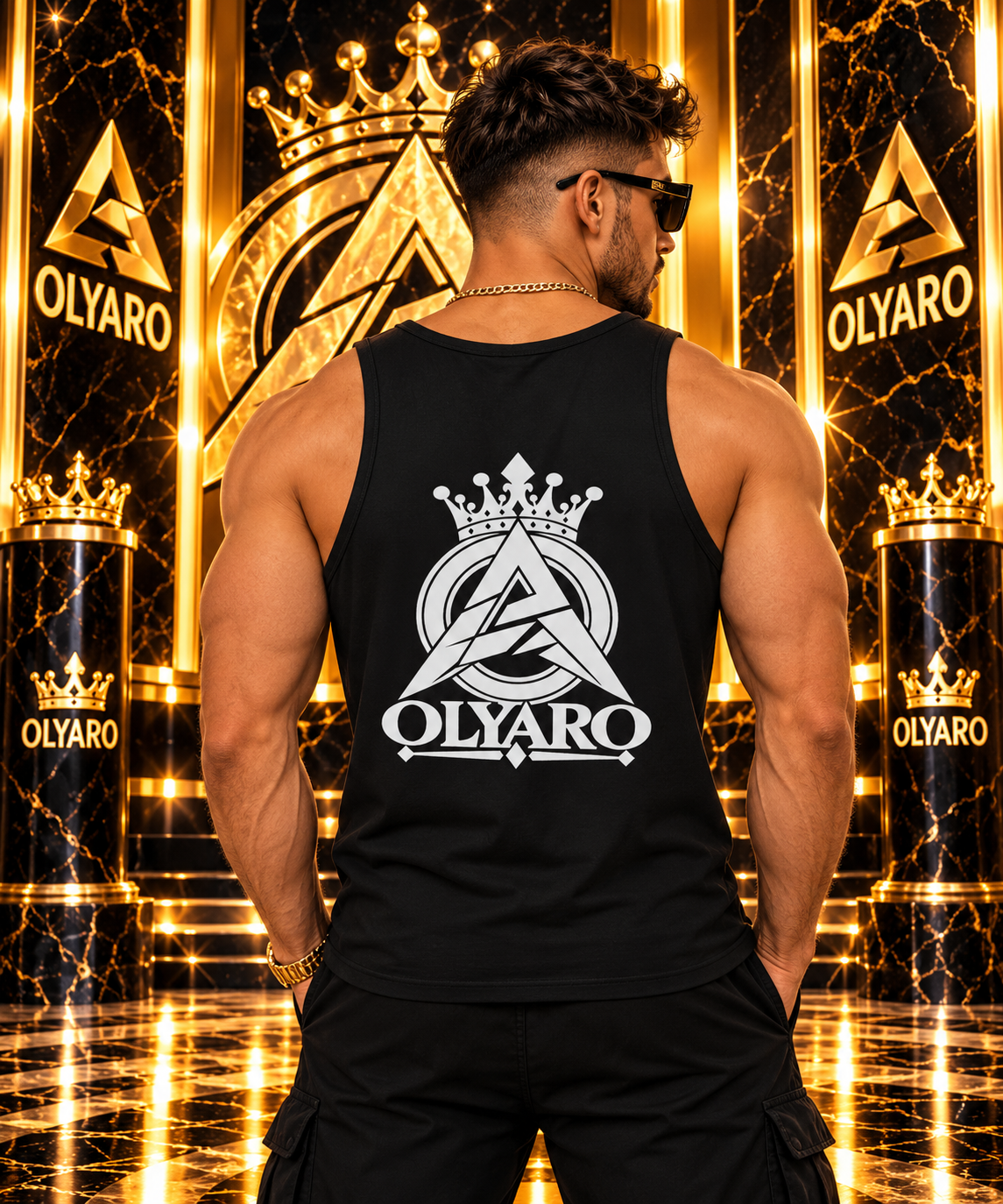 Débardeur  OLYARO BLACK Classic King White