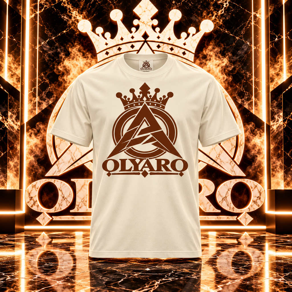 OLYARO -T-Shirt Beige Edition Classic King Brown