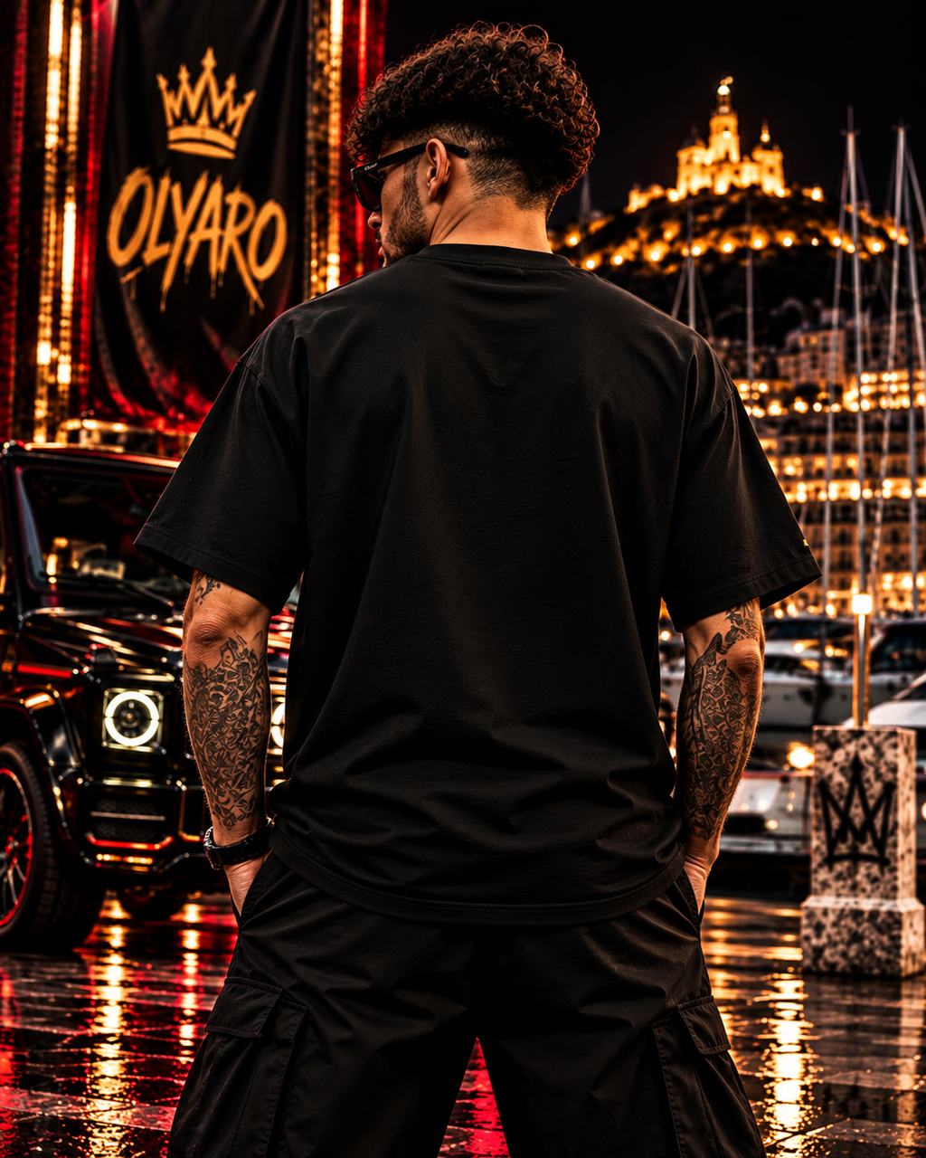 OLYARO -T-Shirt Black Edition Basket