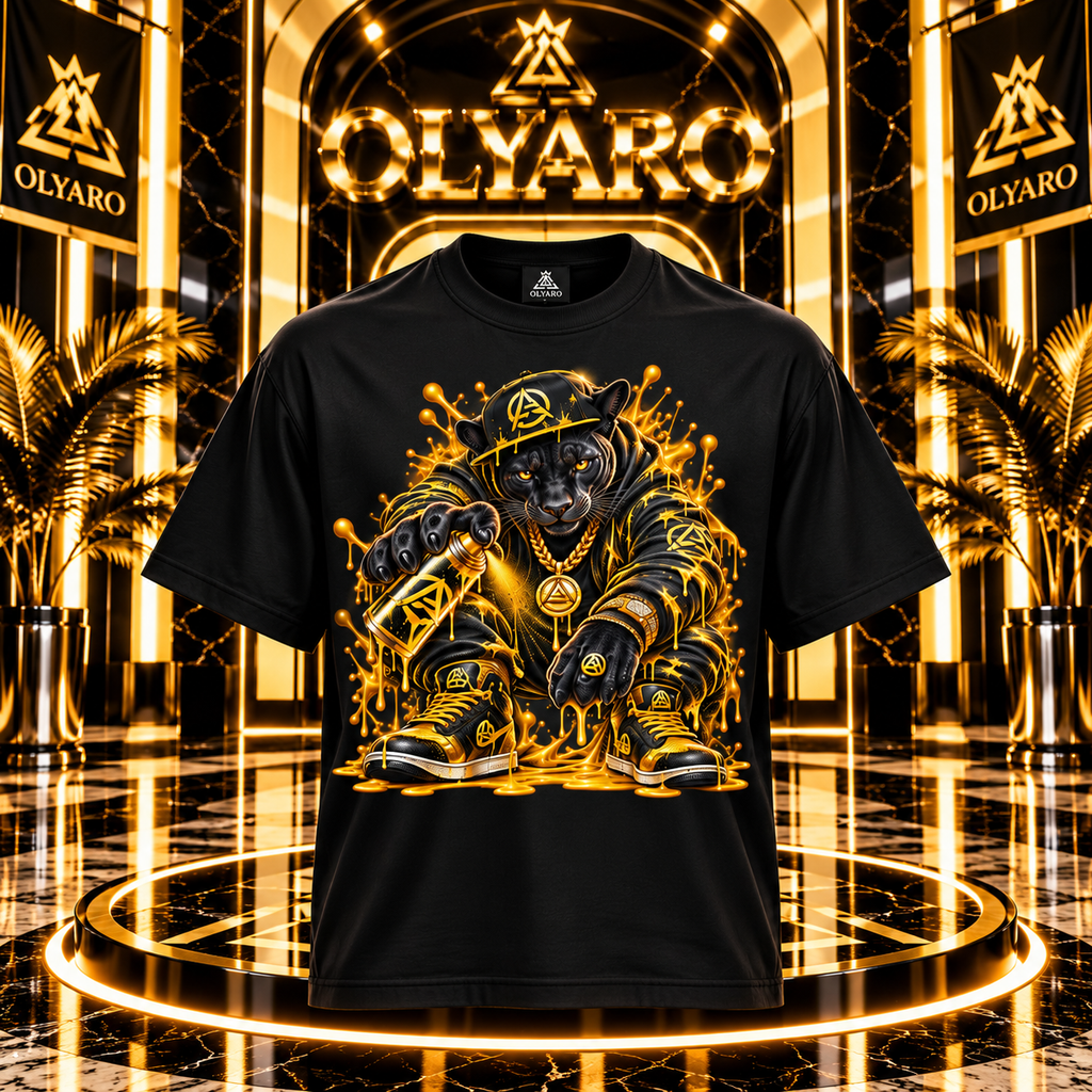 OLYARO -T-Shirt Black Edition Tags