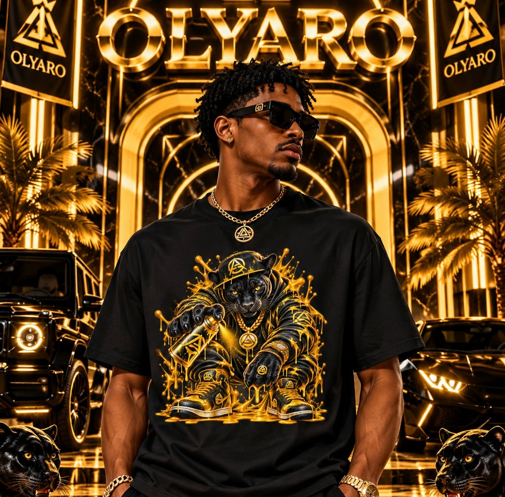 OLYARO -T-Shirt Black Edition Tags