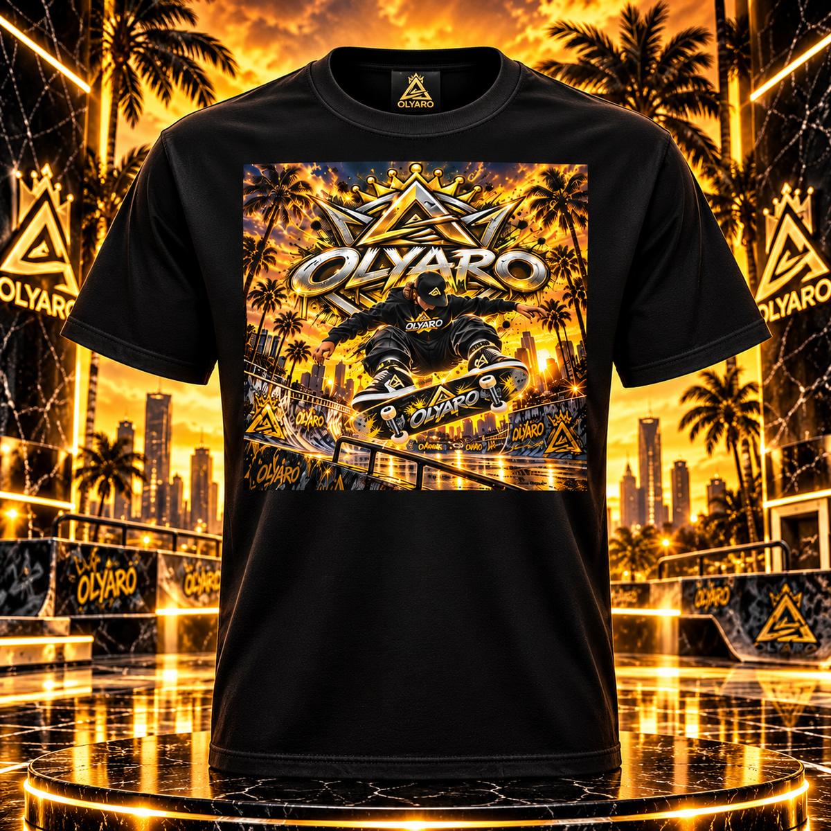 OLYARO T-Shirt Black Edition Skate