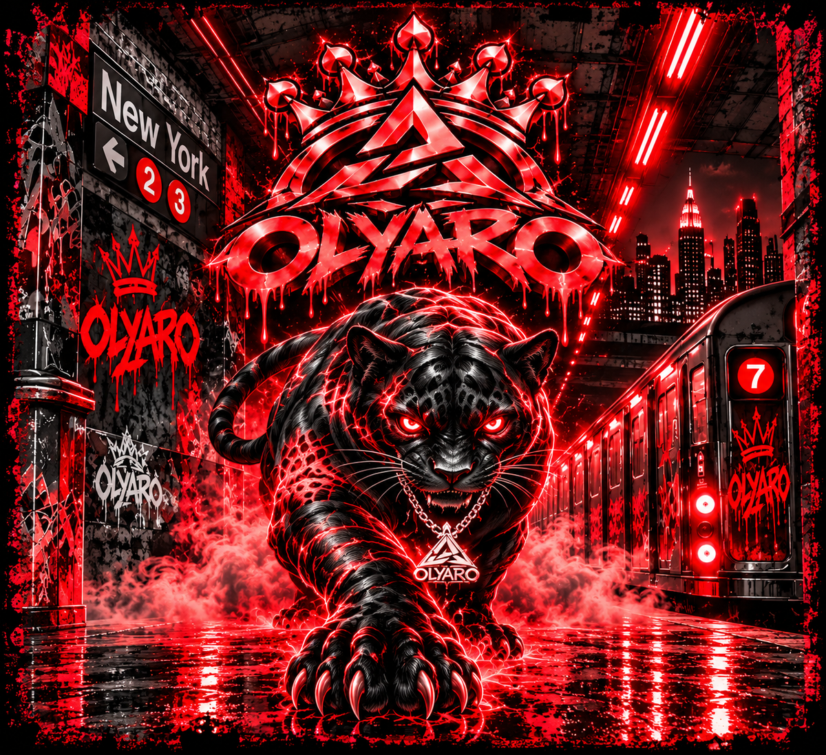 OLYARO -T-Shirt Black Edition Metro
