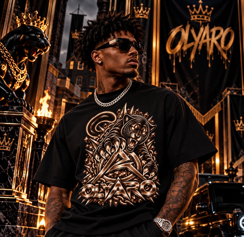 OLYARO -T-Shirt Black Edition Classic/Brown