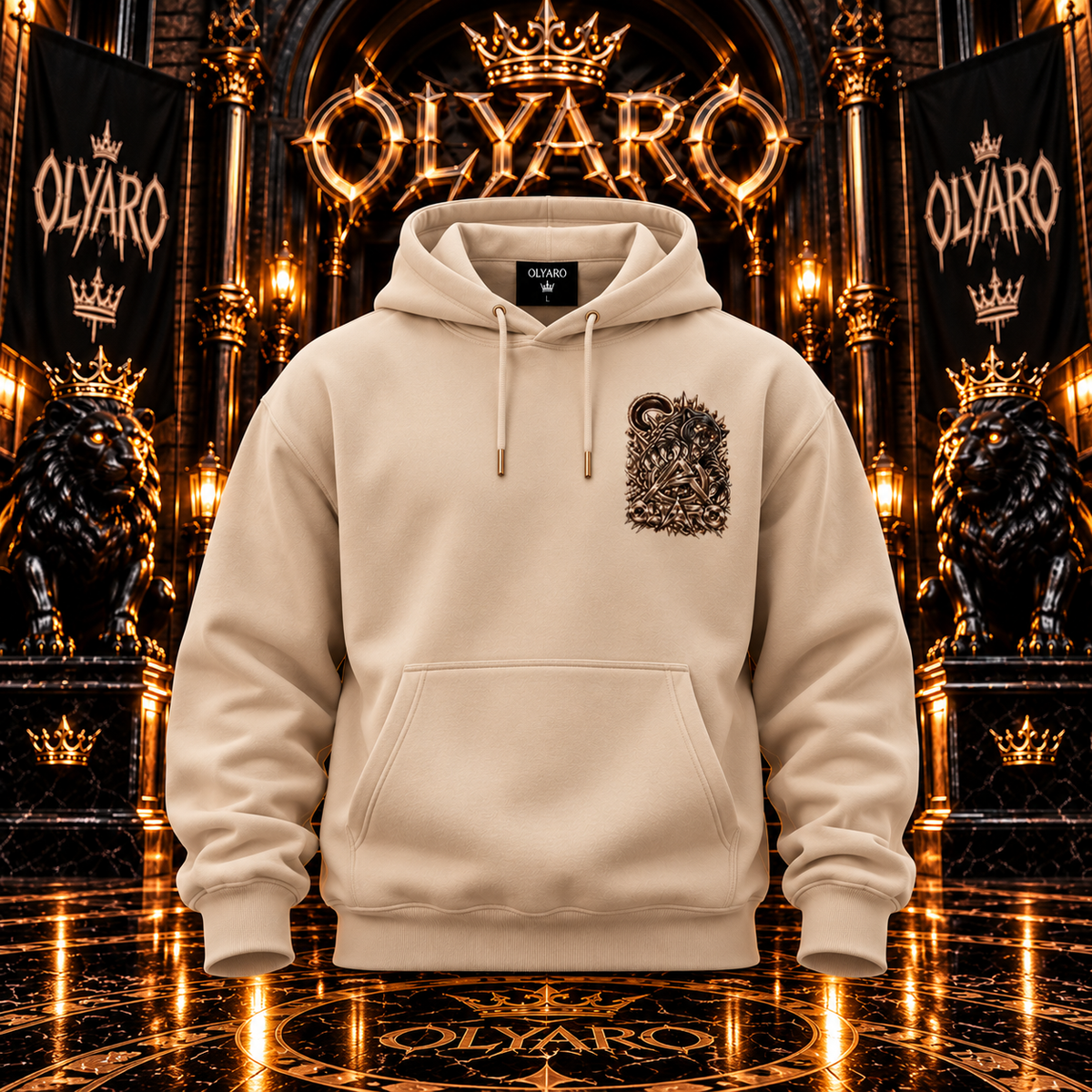 Sweatshirt  OLYARO Beige Edition Classic Brown