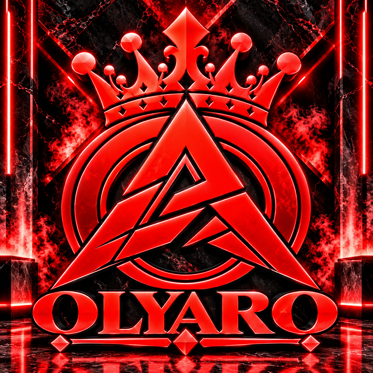 OLYARO -T-Shirt Black Edition Classic King Red