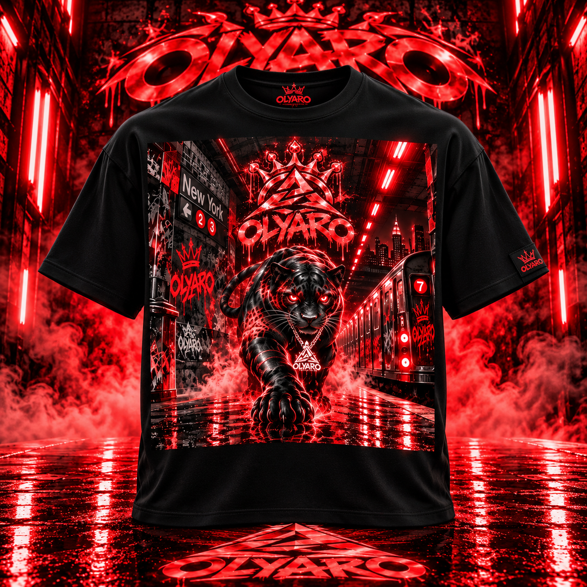 OLYARO -T-Shirt Black Edition Metro
