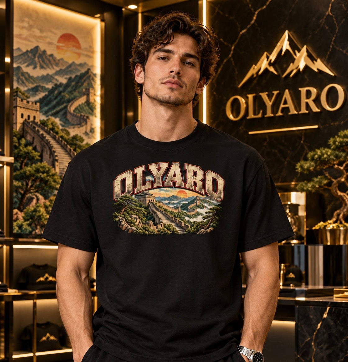 OLYARO -T-Shirt Black Edition Muraille