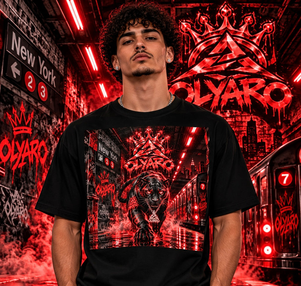 OLYARO -T-Shirt Black Edition Metro