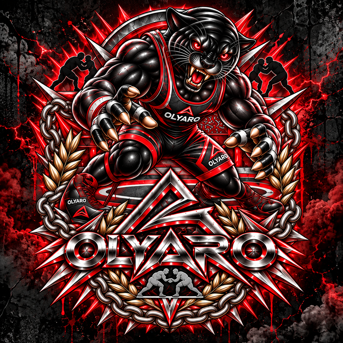 OLYARO -T-Shirt Black Edition Lutte