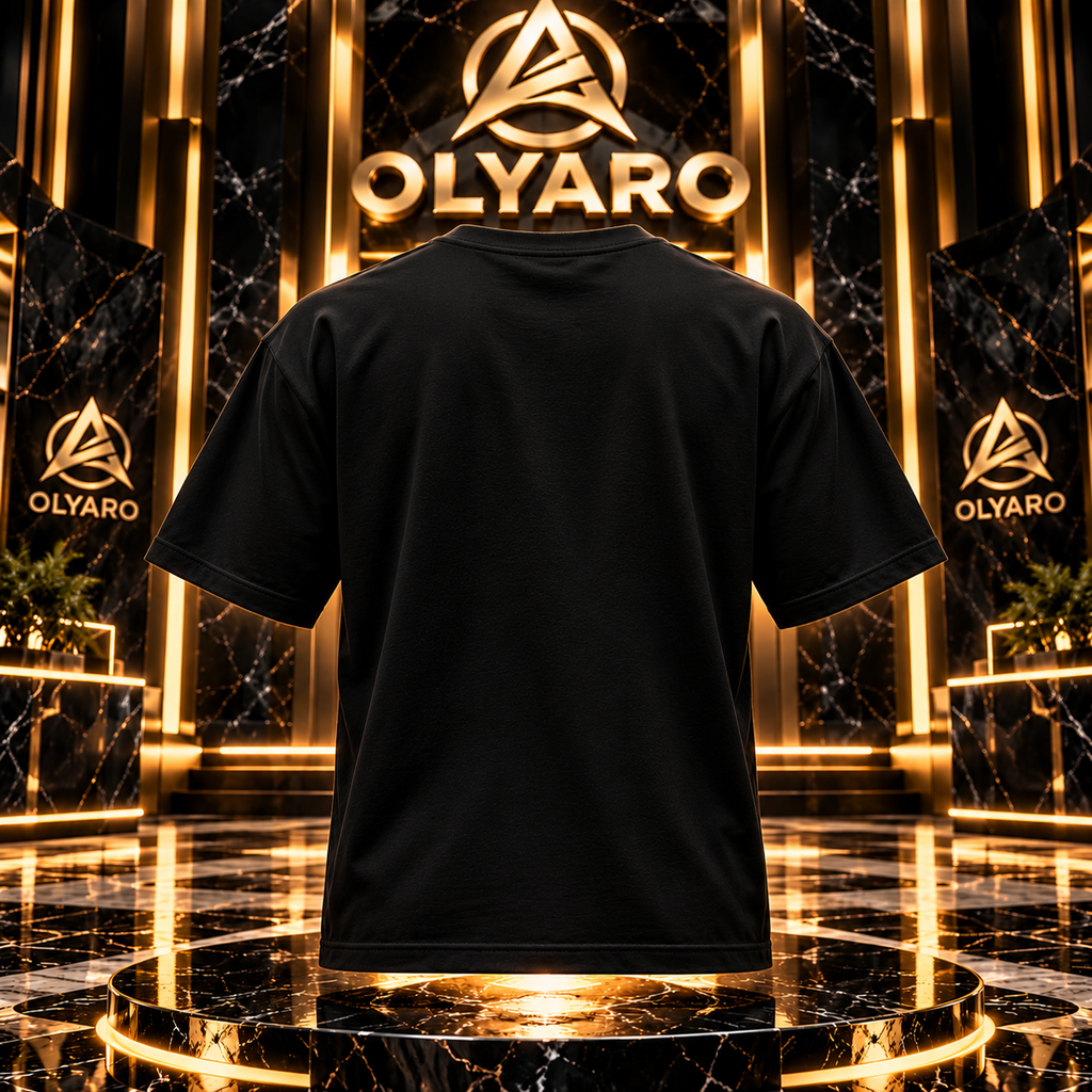 OLYARO -T-Shirt Black Edition Football