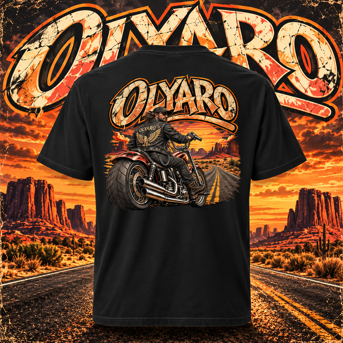 OLYARO -T-Shirt Black Edition Bikers