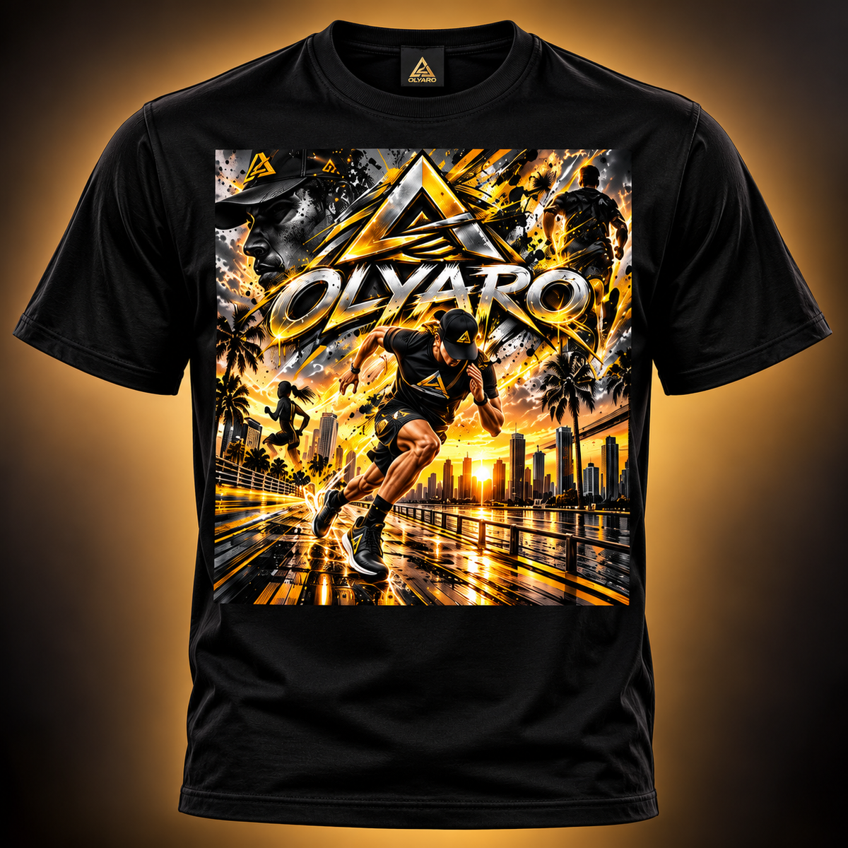 OLYARO T-Shirt Black Edition Running