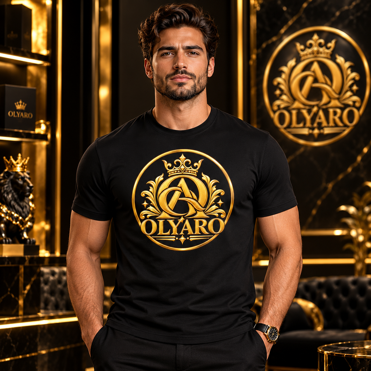 OLYARO -T-Shirt Black Edition Bank