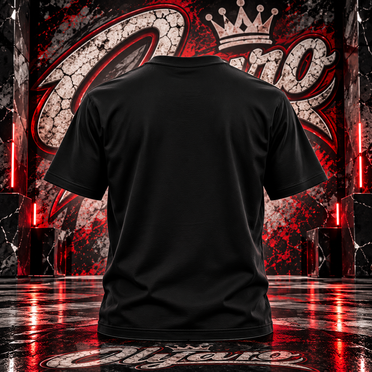 OLYARO -T-Shirt Black Edition Vintage Skulls