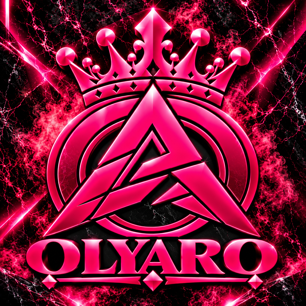OLYARO -T-Shirt Black Edition Classic King Pink