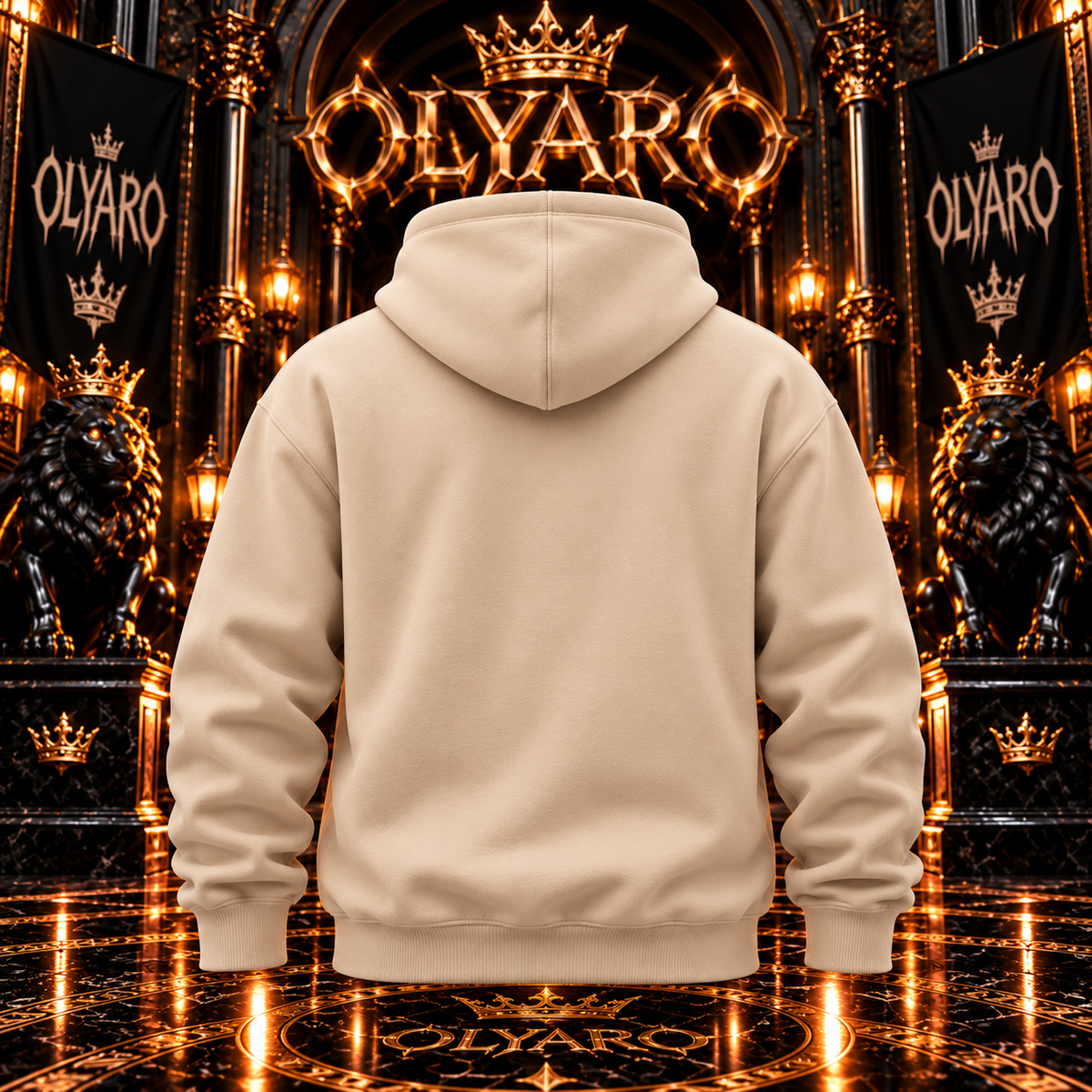 Sweatshirt  OLYARO Beige Edition Classic Brown