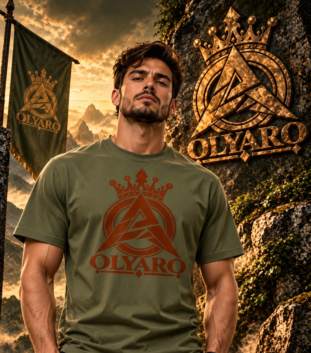 OLYARO -T-Shirt Kaki Edition classic King Brown