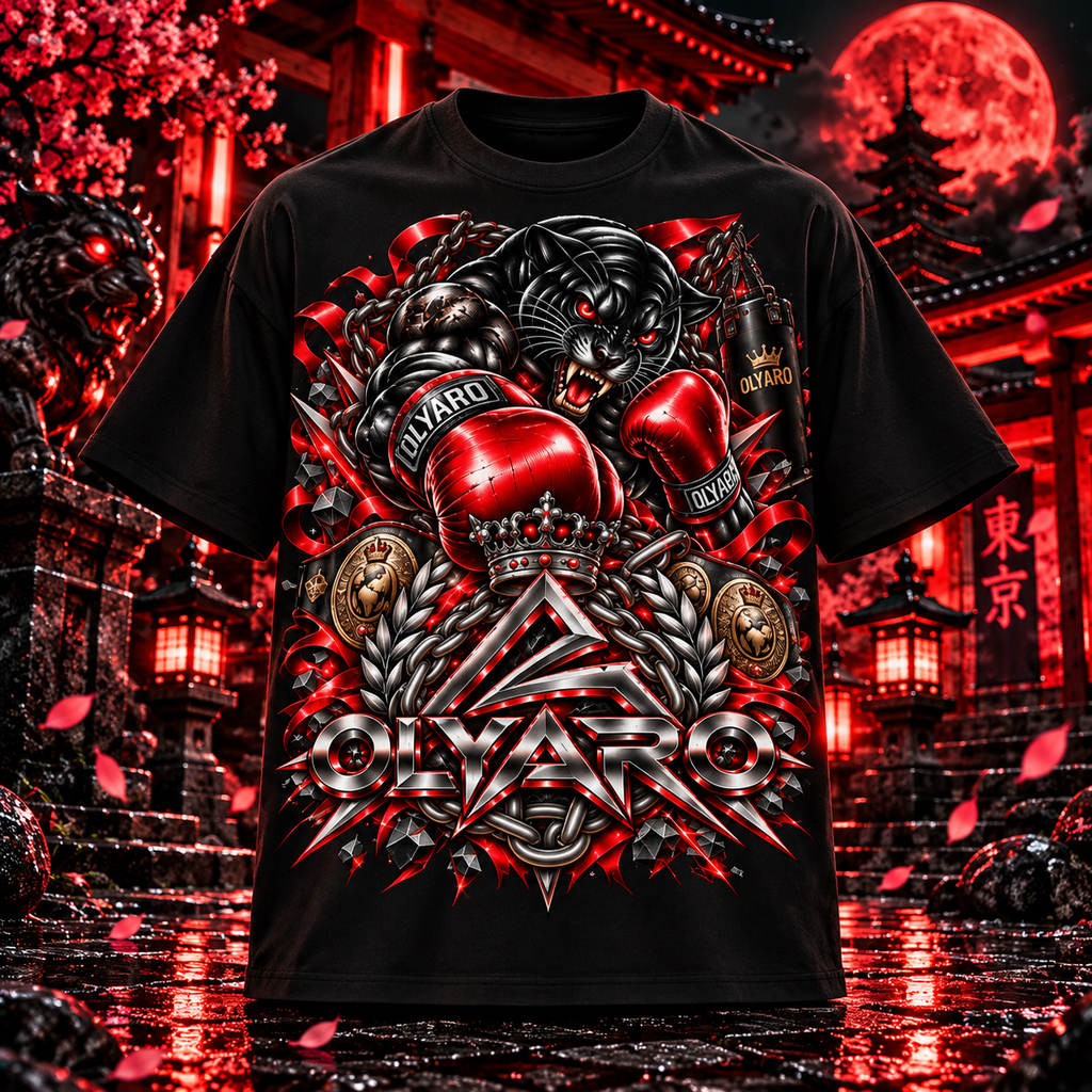 OLYARO -T-Shirt Black Edition Boxe
