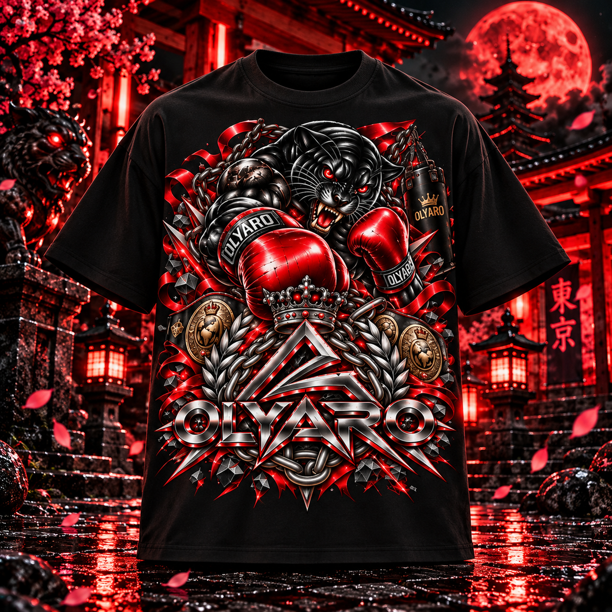 OLYARO -T-Shirt Black Edition Boxe