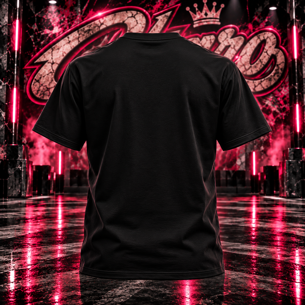 OLYARO -T-Shirt Black Edition Skulls Pink