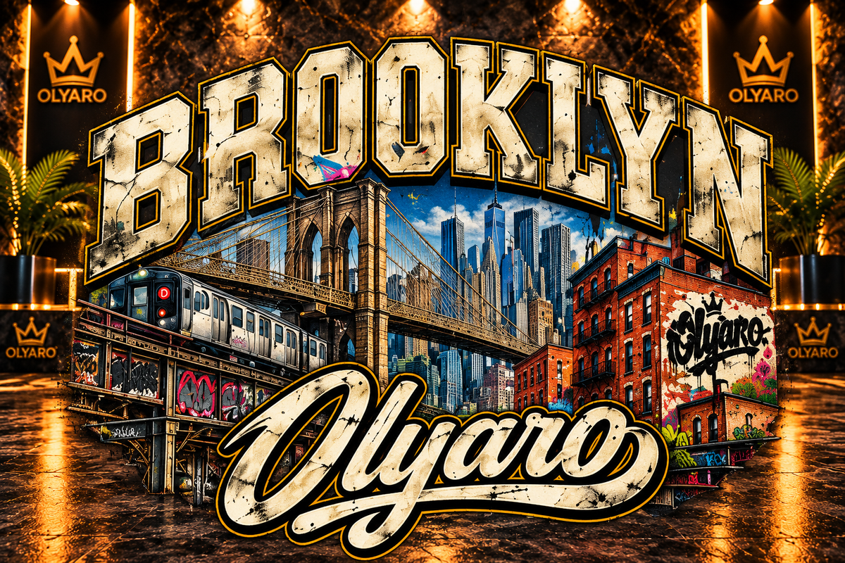OLYARO -T-Shirt Black Edition Brooklyn