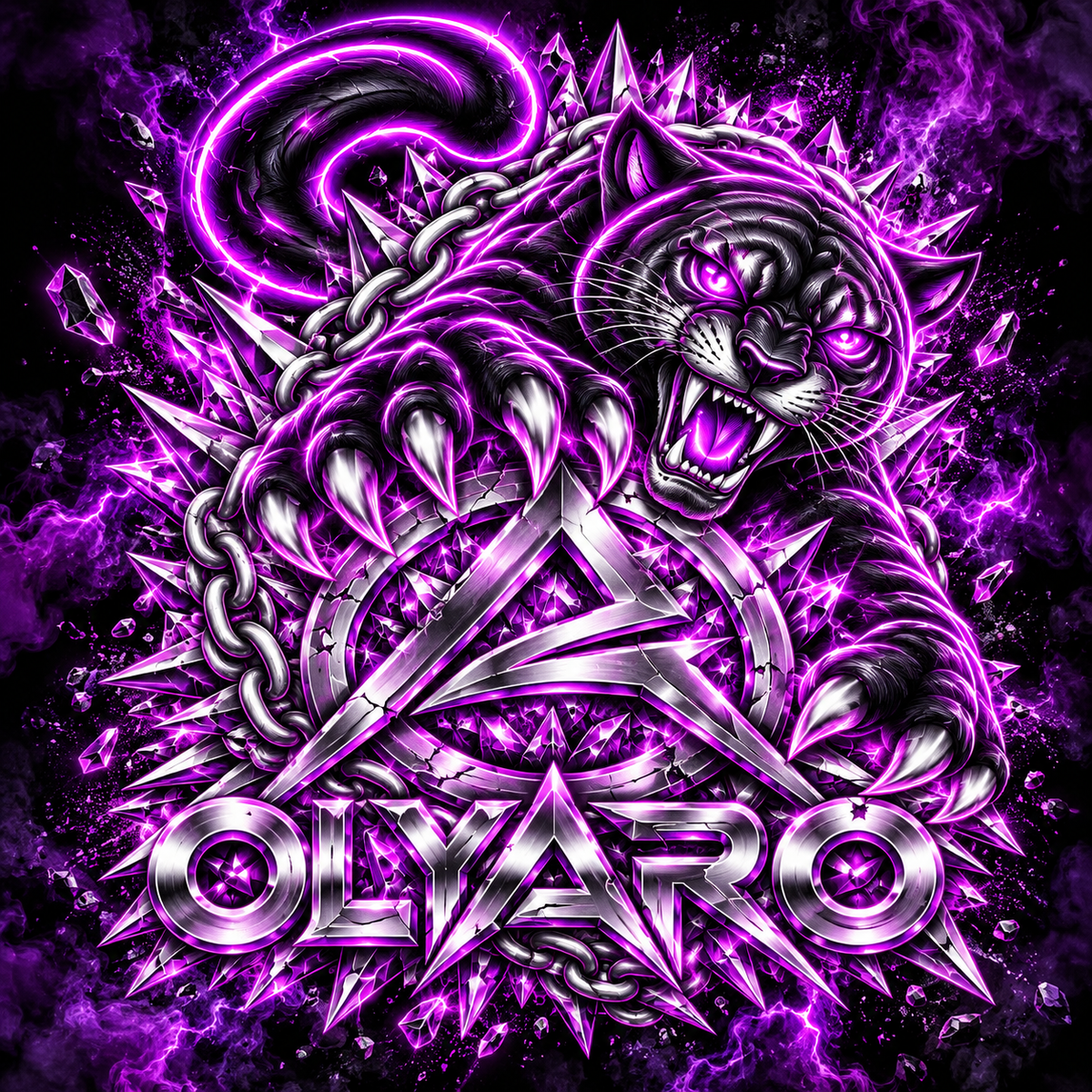 OLYARO T-shirt Black Edition Classic/Purple