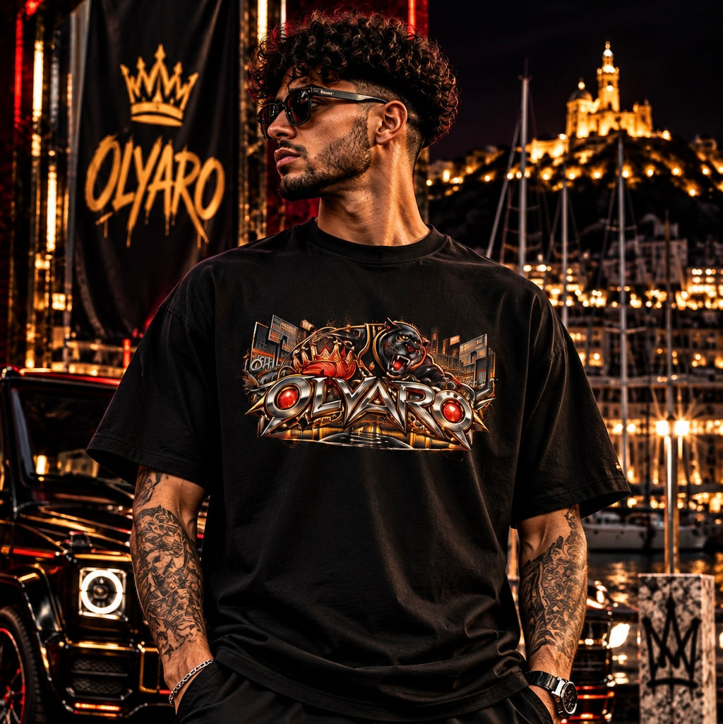 OLYARO -T-Shirt Black Edition Basket