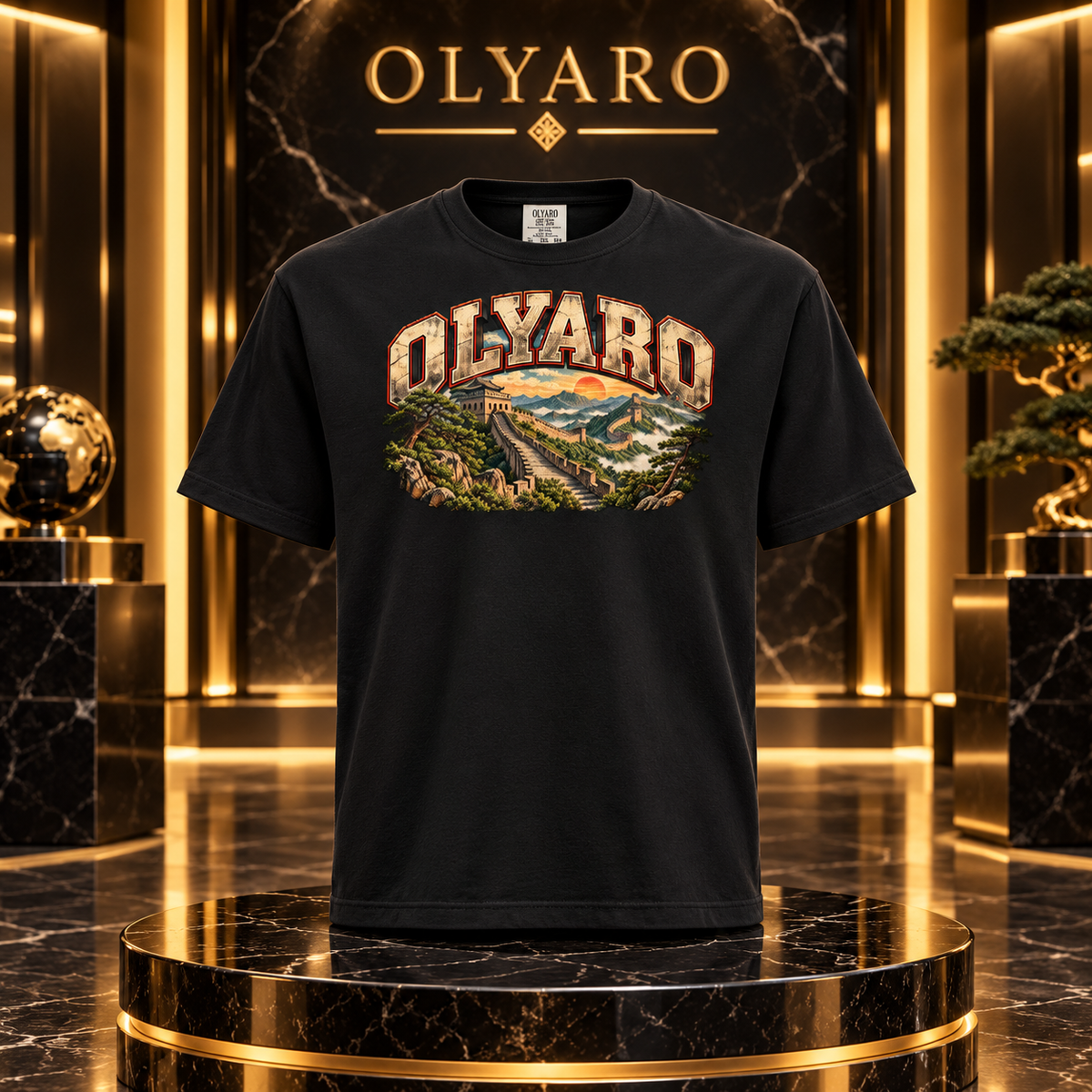 OLYARO -T-Shirt Black Edition Muraille