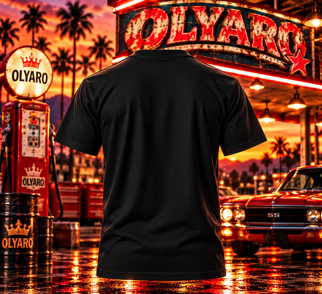 OLYARO -T-Shirt Black Edition Vintage Pistons