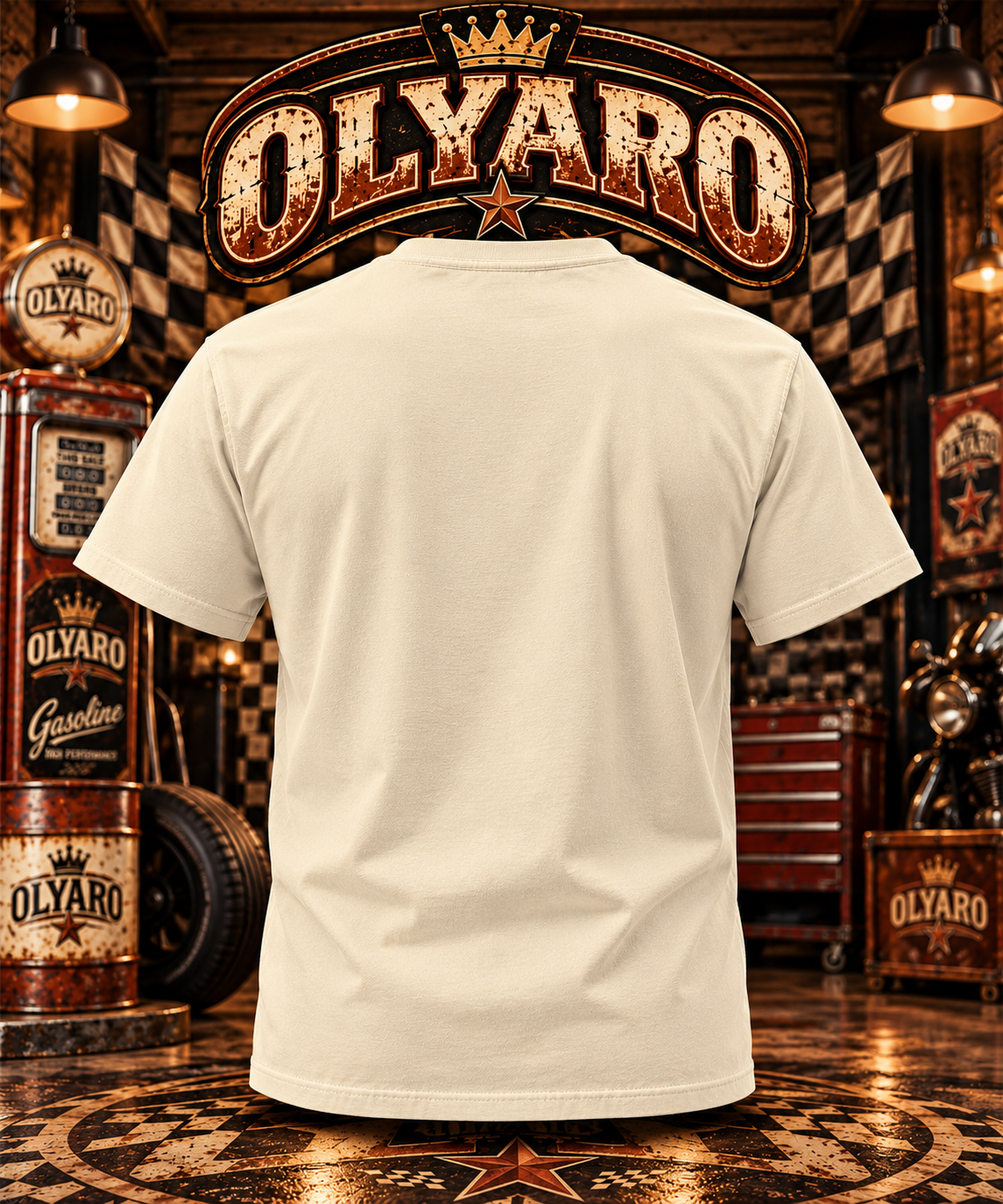 OLYARO -T-Shirt Beige Edition Gasoil Brown
