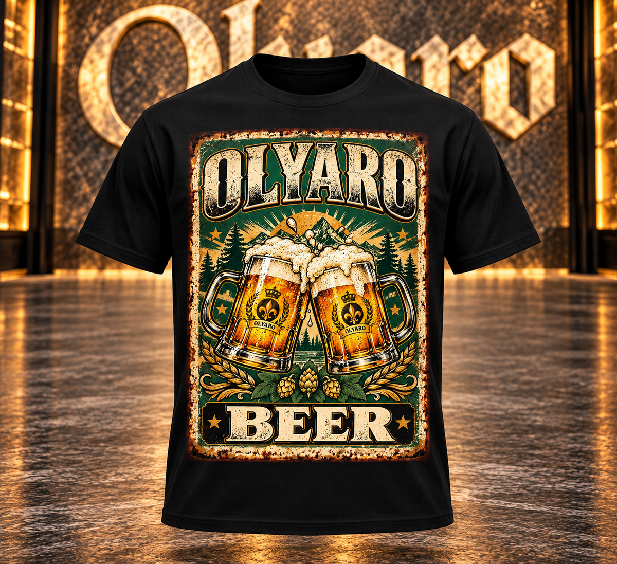 OLYARO T-Shirt Black Edition Beer