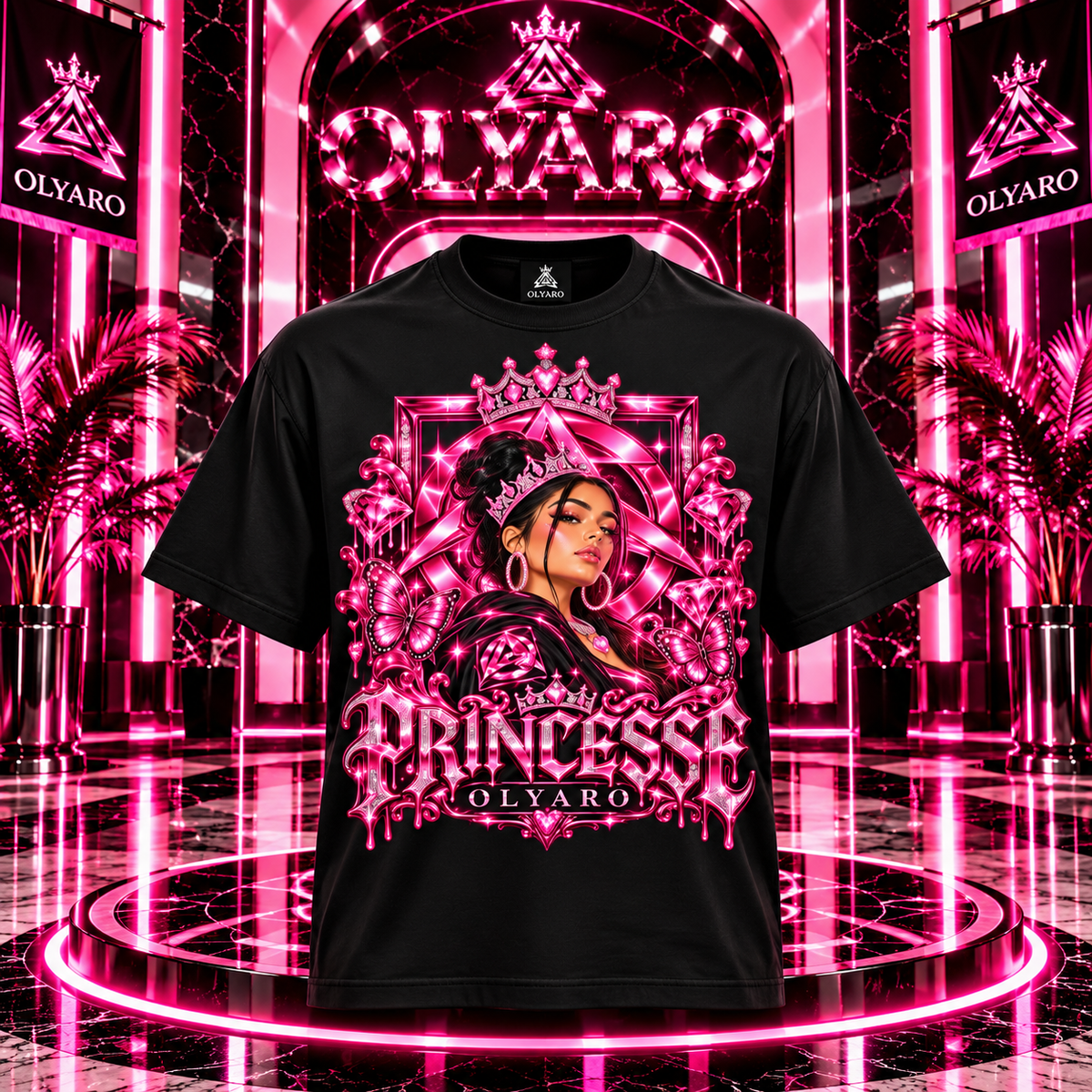 OLYARO -T-Shirt Black Edition Princesse