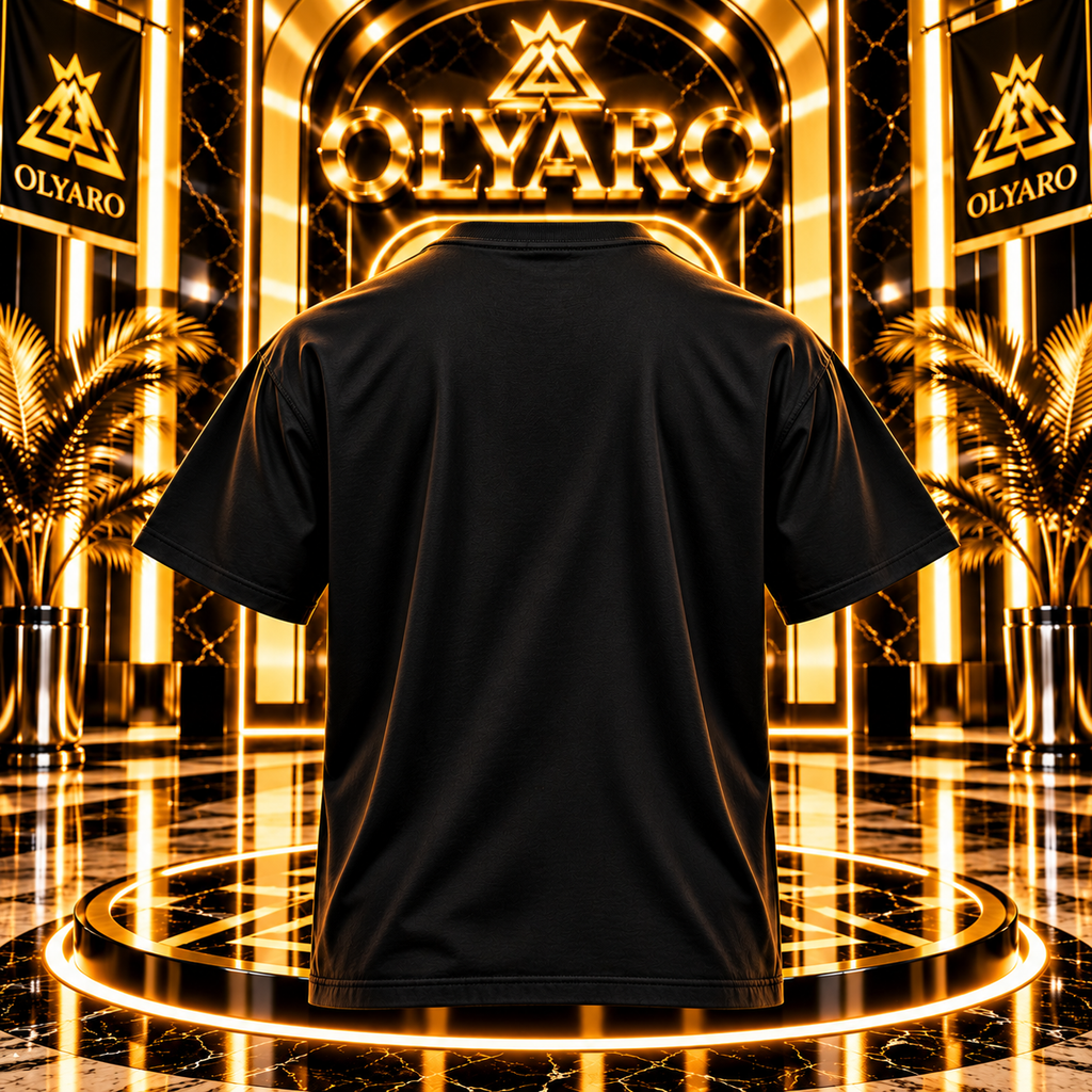OLYARO -T-Shirt Black Edition Tags