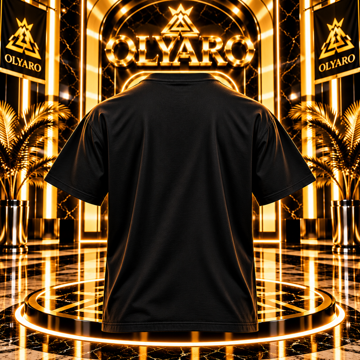OLYARO -T-Shirt Black Edition Tags