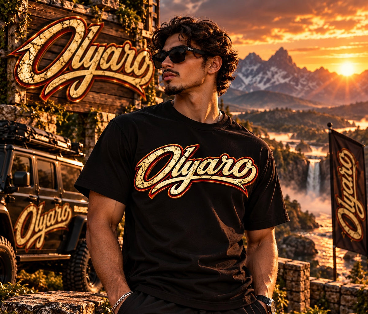 OLYARO -T-Shirt Black Edition Vintage