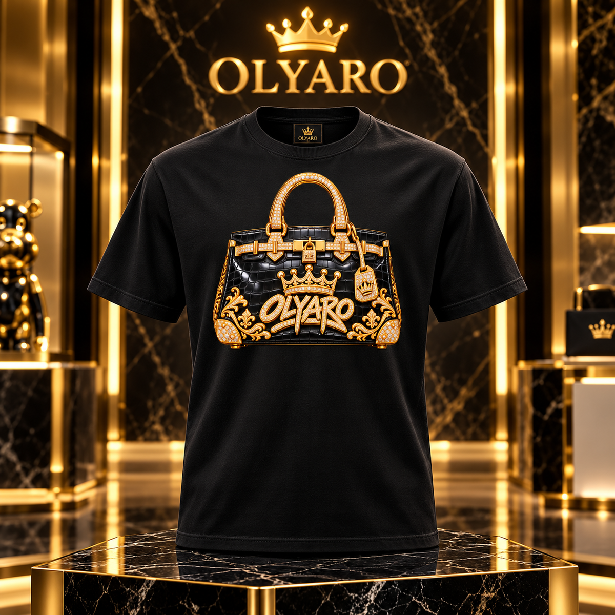 OLYARO -T-Shirt Black Edition Haute Couture