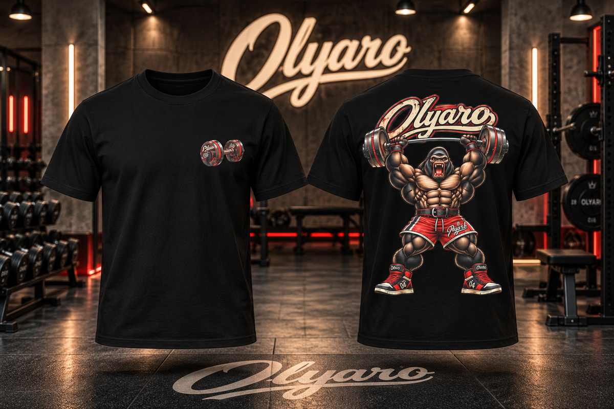 OLYARO -T-Shirt Black Edition Gorille