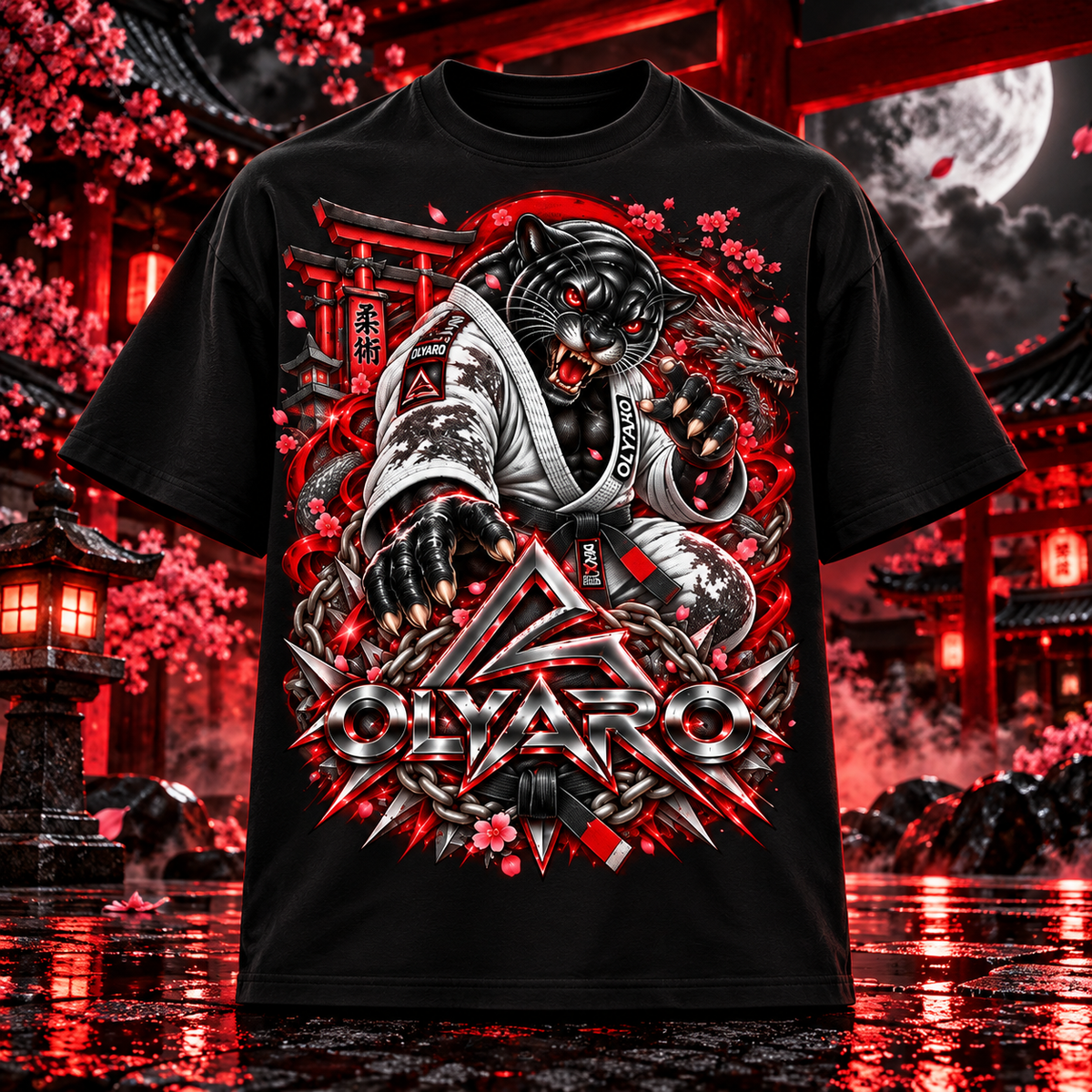 OLYARO -T-Shirt Black Jujitsu
