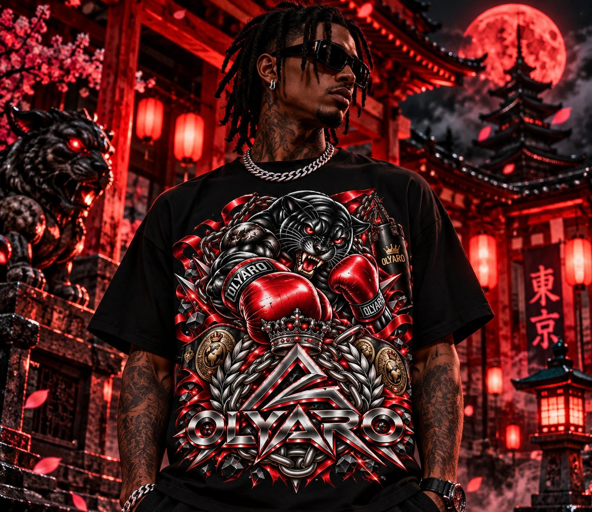 OLYARO -T-Shirt Black Edition Boxe