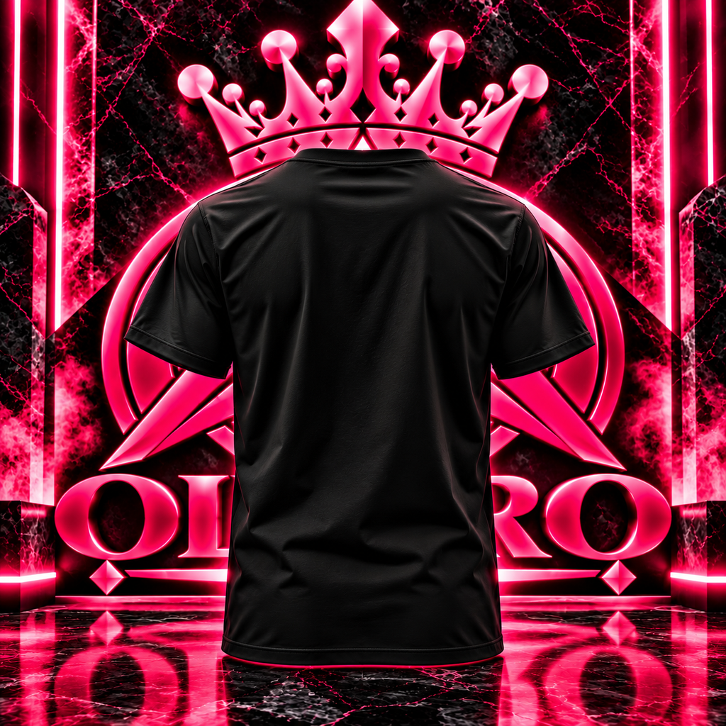 OLYARO -T-Shirt Black Edition Classic King Pink