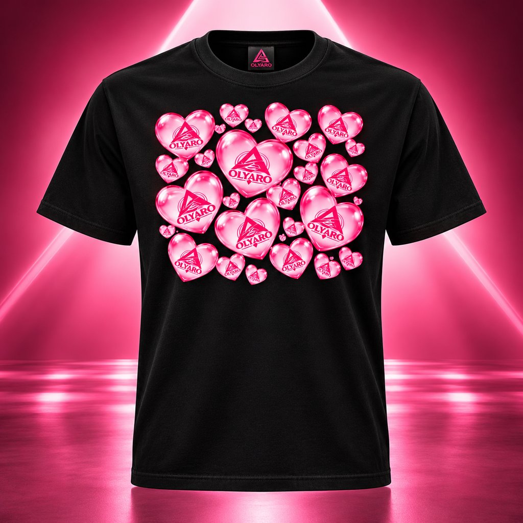OLYARO -T-Shirt Black Edition Bulles