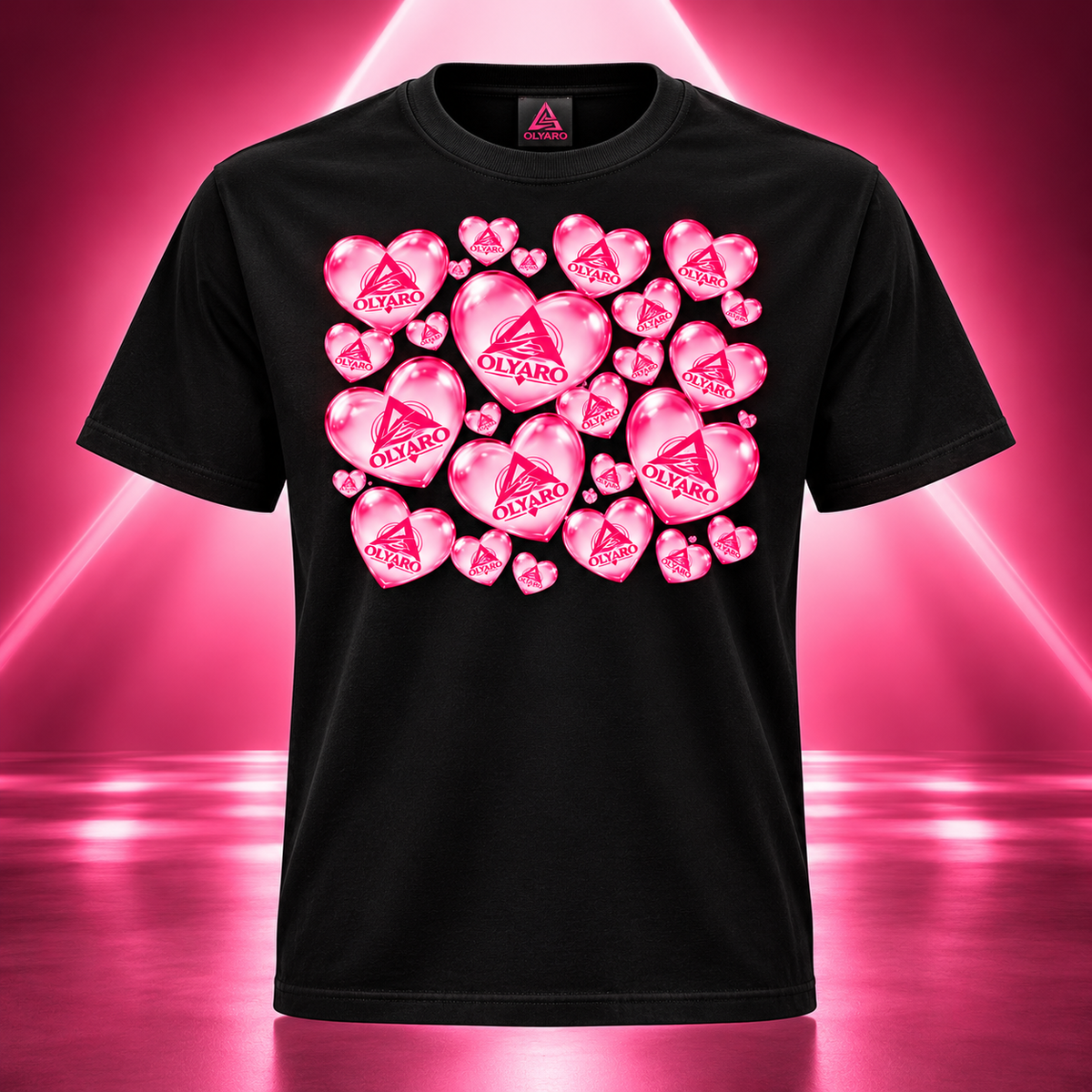 OLYARO -T-Shirt Black Edition Bulles